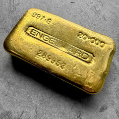 Engelhard 20 oz Gold Poured Bar .9978 20oz – Pretty Pour Lines