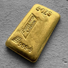 Engelhard 5 oz Gold Poured Bar .9999 5oz - Engelhard London