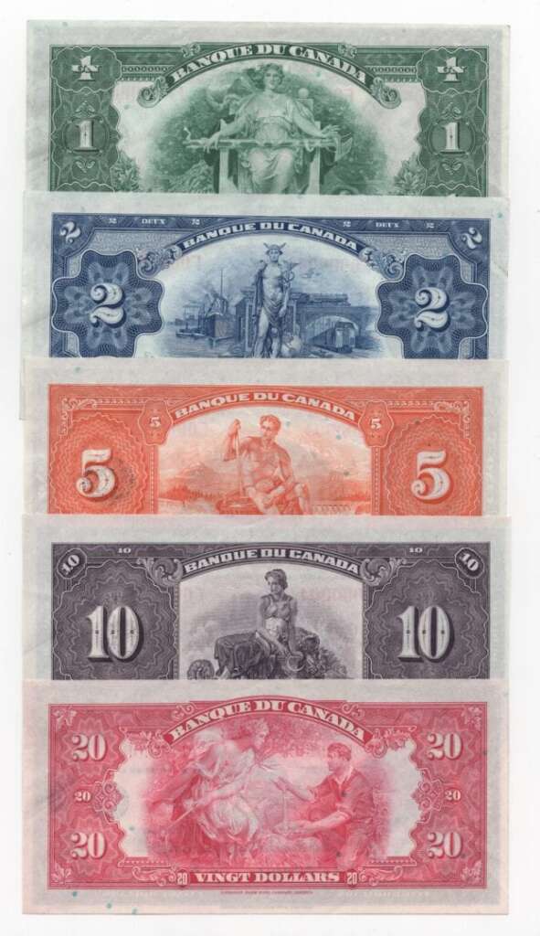 Incredible Low Number 4 Set of 1935 Banknotes