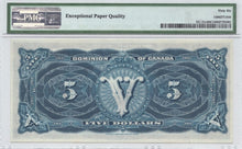 Load image into Gallery viewer, 1912 $ 5 Dominion of Canada DC-21c No Seal PMG Gem UNC - 66 EPQ
