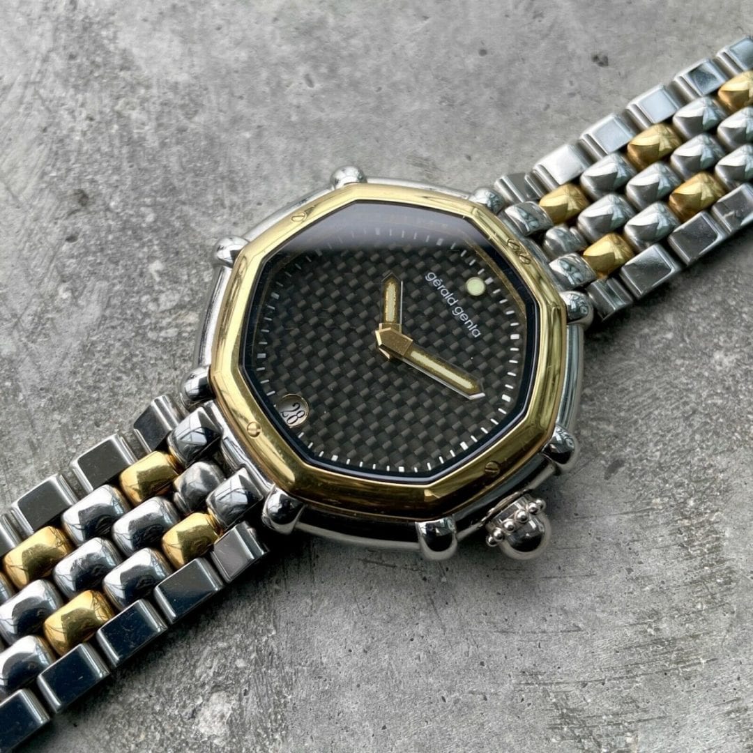 35mm Gerald Genta Success Mens 3386.7 Automatic Two Tone Gold + Stainless Unworn