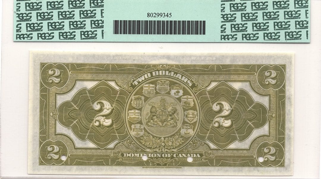 PCGS - 1914 $2 Dominion of Canada DC-22 UNC - 64 PPQ