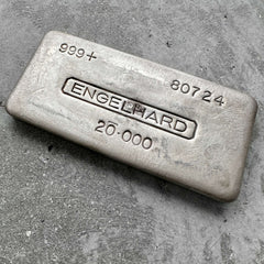 Engelhard 20oz Silver Poured silver bar