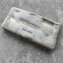 Load image into Gallery viewer, Vintage Engelhard Kilo poured silver bar 32.15oz
