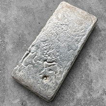 Load image into Gallery viewer, Vintage Johnson Matthey London 20oz poured silver bar incredible pour lines
