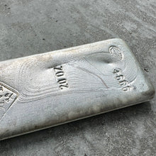 Load image into Gallery viewer, Vintage Johnson Matthey London 20oz poured silver bar stunning pour lines

