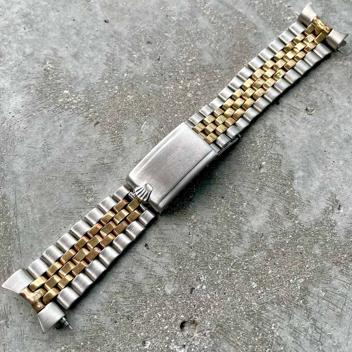 1968 Rolex Stainless Steel + Gold Jubilee link Bracelet Band 55 Endlink