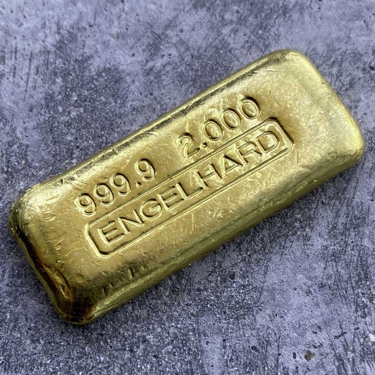 Vintage Engelhard 2oz .999 Gold Bar
