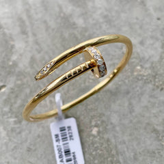 Cartier 18K Yellow Gold Love Bangle Set with Diamonds