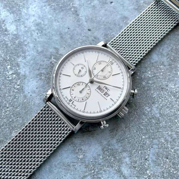 42mm IWC Portofino IW391028 Stainless Steel with Shark mesh bracelet