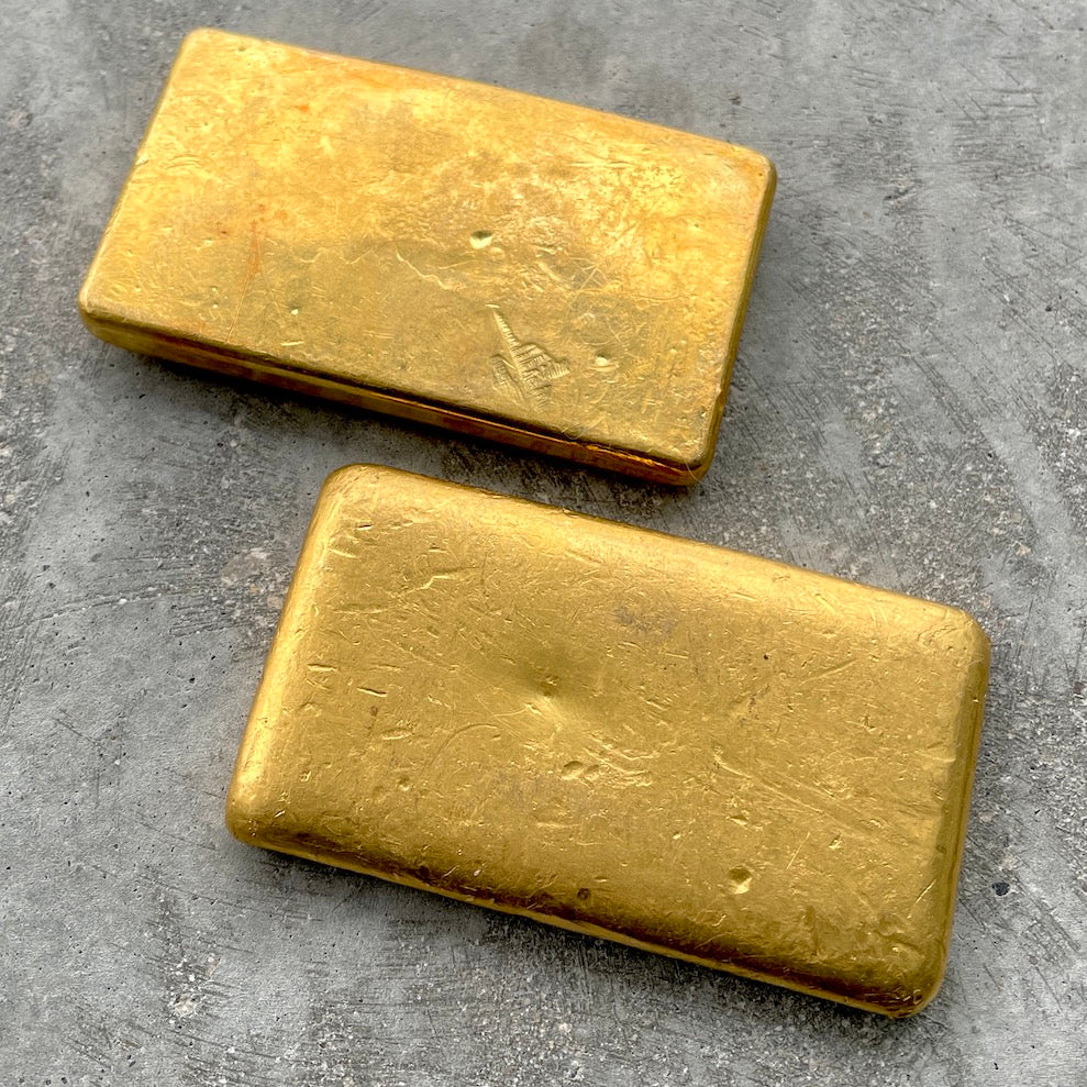 Pair of Vintage JMC 10oz Pure Gold Bars