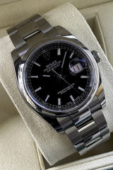 2019 Rolex Datejust - Black dial 116200 Box + Papers
