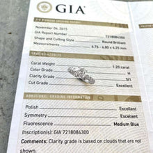 Load image into Gallery viewer, 1.20 Carat Round Brilliant Diamond Ring Certified GIA
