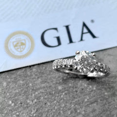 1.20 Carat Round Brilliant Diamond Ring Certified GIA