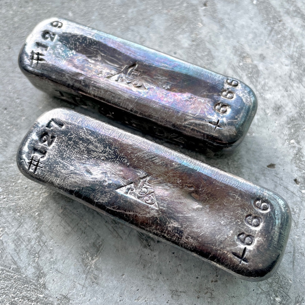 10oz Silver Trimount Refining Poured Silver bar