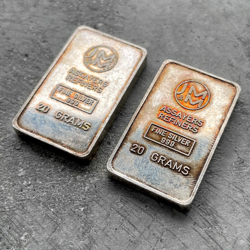 20 Grams Johnson Matthey Mallory JMC Silver bar