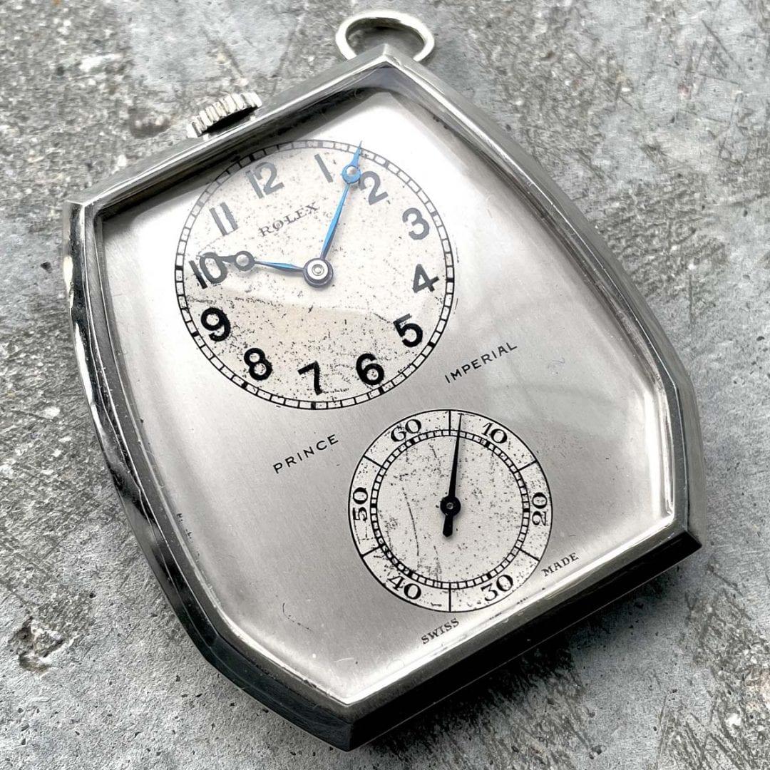 All Original Rolex Prince Imperial Pocket watch 9k White Gold - Reference 1586
