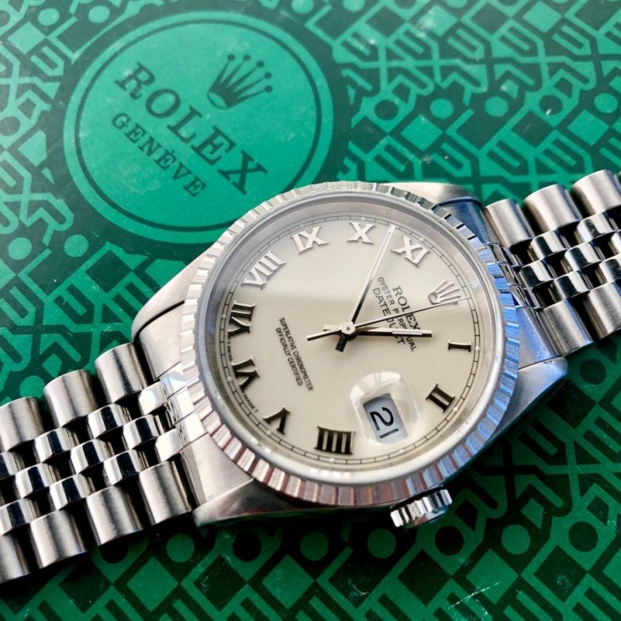 Rolex 16220 with Eggshell Roman Number Dial