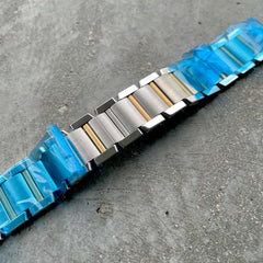 New Authentic Cartier Tank Francaise 19mm Bracelet - Stainless Steel + Gold