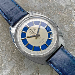 1970s Zenith Auto Sport Blue Dial