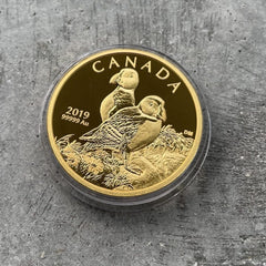 2018 Canada 1 oz .9999 Fine Gold Coin - Atlantic Puffins