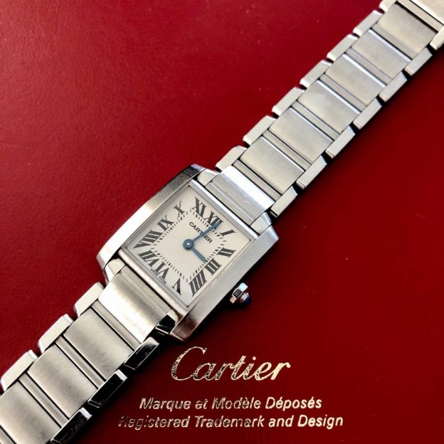 Lady's Cartier Tank Francaise in Stainless Steel