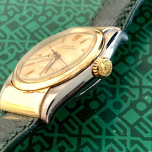 Load image into Gallery viewer, 1954 Rolex Bubble Back 6050 Hooded Lugs 18k - Rare in Two Tone
