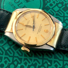 Load image into Gallery viewer, 1954 Rolex Bubble Back 6050 Hooded Lugs 18k - Rare in Two Tone
