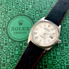 White Gold 1601 Rolex Datejust - Very Rare in 18k Solid White Gold