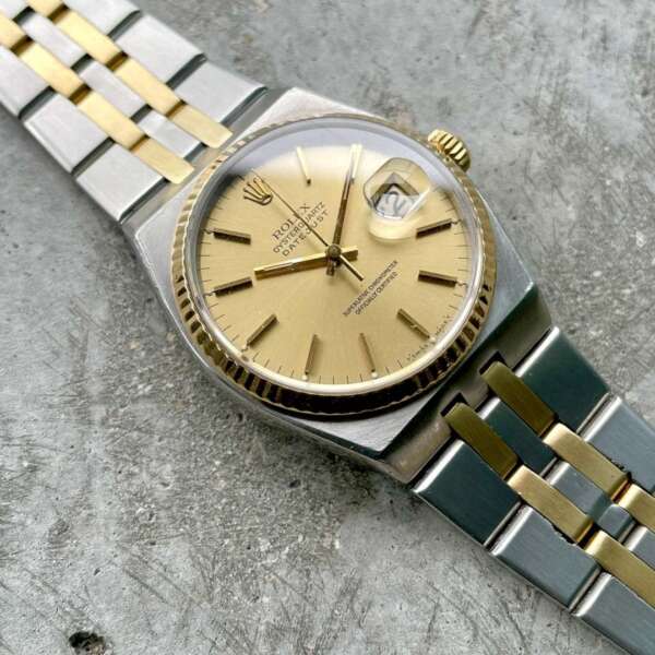 1987 Rolex 36mm Two Two Datejust Gold + Stainless - 17013 Oysterquartz