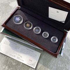 Canada 5-Coin Platinum Maple Leaf Coin Set In Orignal Box