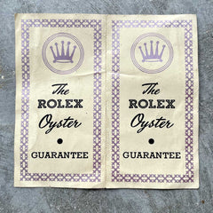 Early Vintage Rolex Original Warranty Papers - Blank