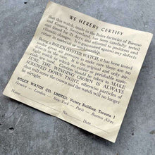 Load image into Gallery viewer, Early Vintage Rolex Original Warranty Papers - Blank
