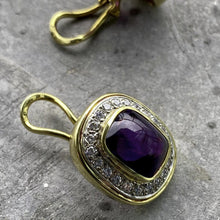 Load image into Gallery viewer, 18K Yellow Gold 6 CT Amethyst and Diamond
