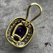 Load image into Gallery viewer, 18K Yellow Gold 6 CT Amethyst and Diamond
