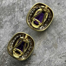 Load image into Gallery viewer, 18K Yellow Gold 6 CT Amethyst and Diamond
