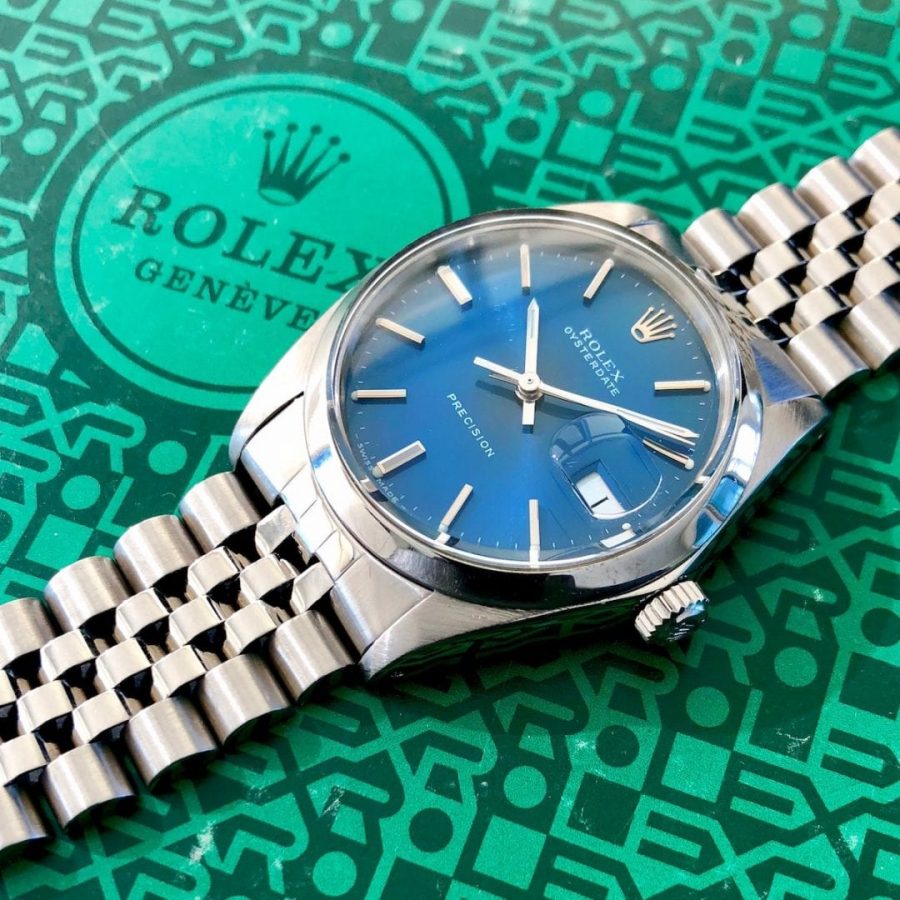 Rolex Precision 6694 Stainless Jubilee Bracelet - Blue Dial