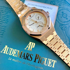 18K Gold Audemars Royal Oak Dual Time 25730 – Box and Papers