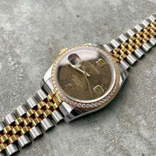 Load image into Gallery viewer, Rolex 36mm Datejust 116243 - Factory Diamond Bezel with Chocolate Floral Dial
