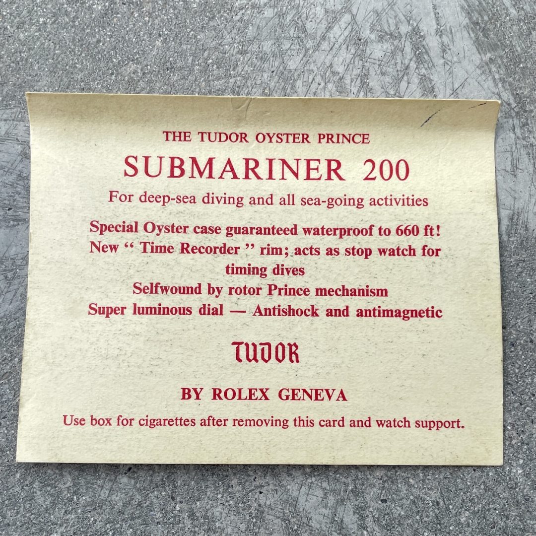 Early Vintage Rolex Tudor cigarette card