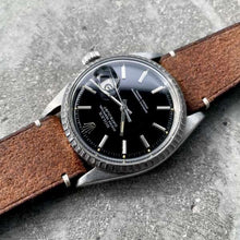 Load image into Gallery viewer, 1970 Rolex Glossy Black 1603 Datejust Jubilee 1570 Movement - Rolex service
