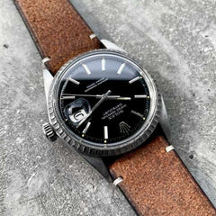 1970 Rolex Glossy Black 1603 Datejust Jubilee 1570 Movement - Rolex service