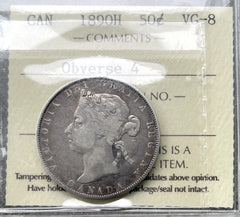 Canada Key Date 1890-H 50 Cents ICCS VG-8