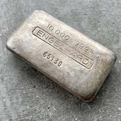 Engelhard 5 Digit 10 oz .999 Silver Bar