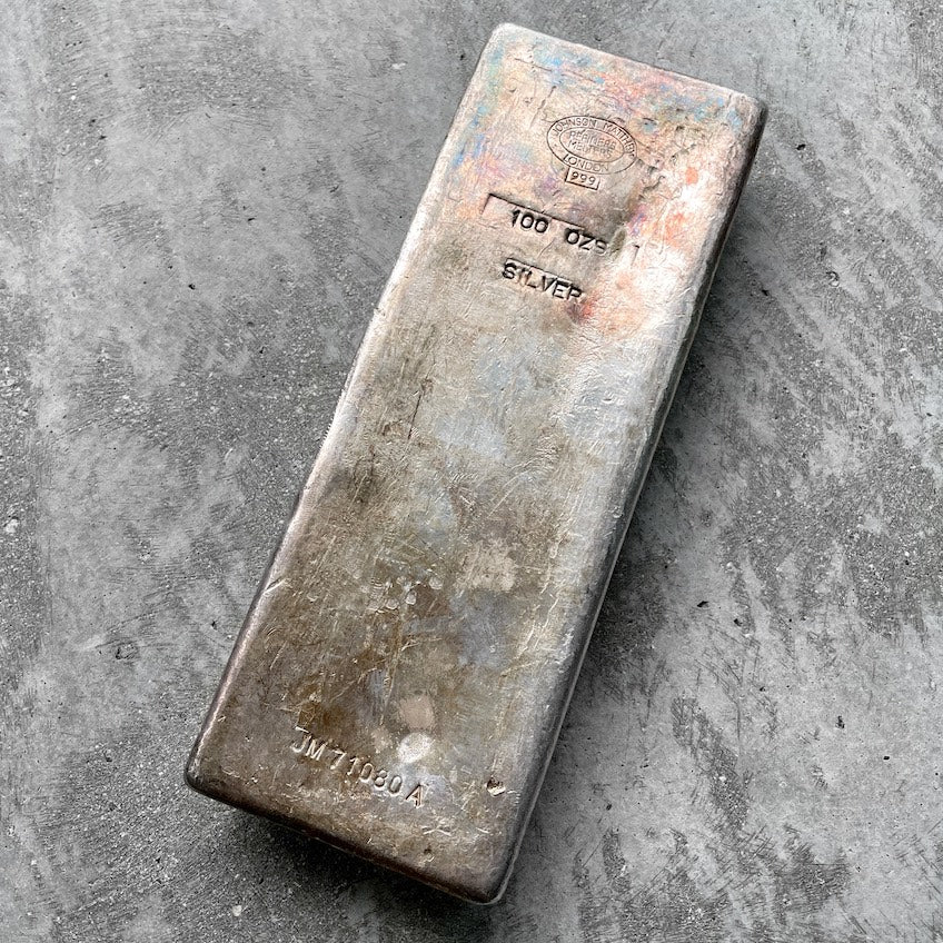 Johnson Matthey London 100oz Silver Bar