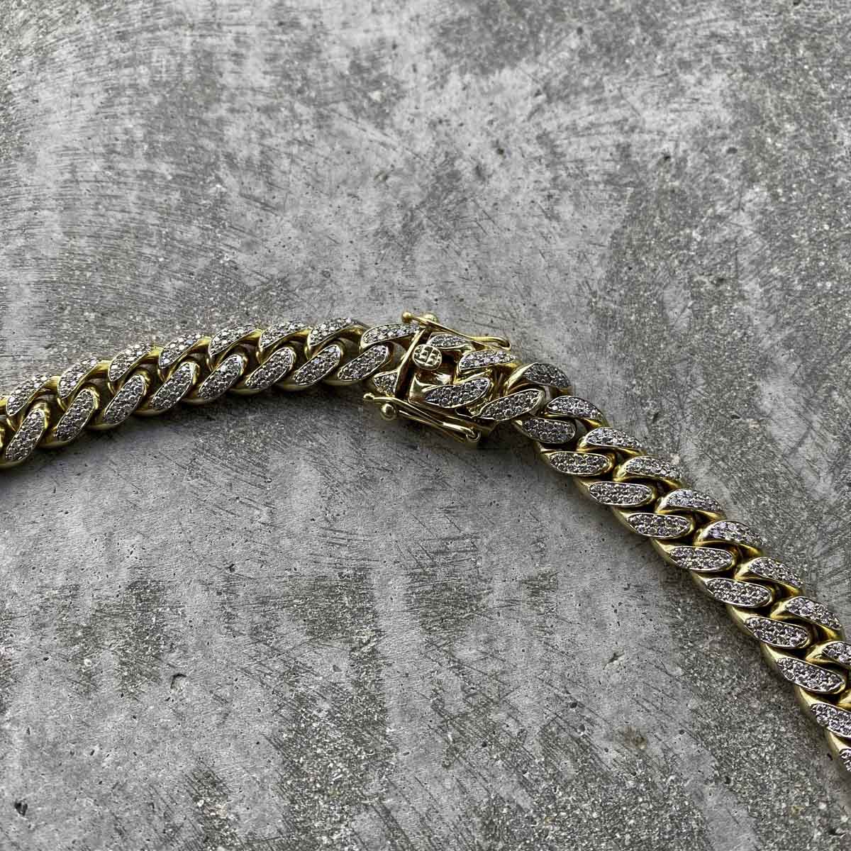 30 Inch Miami Cuban 10k Gold Diamond Chain Iced Out 16 CT - 80K appraisal