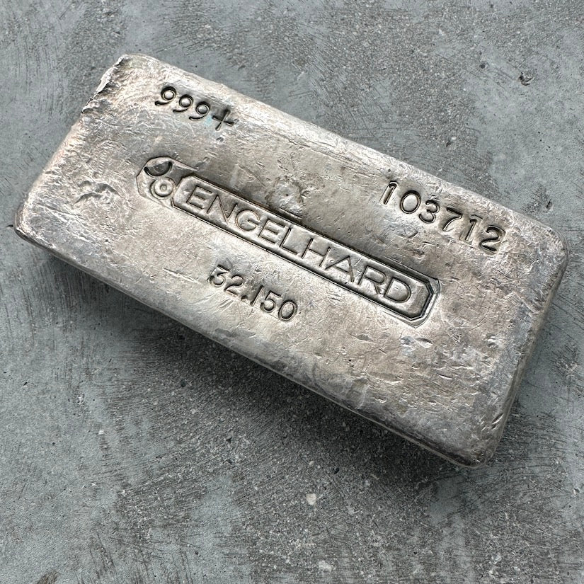 Vintage Engelhard Kilo Silver bar
