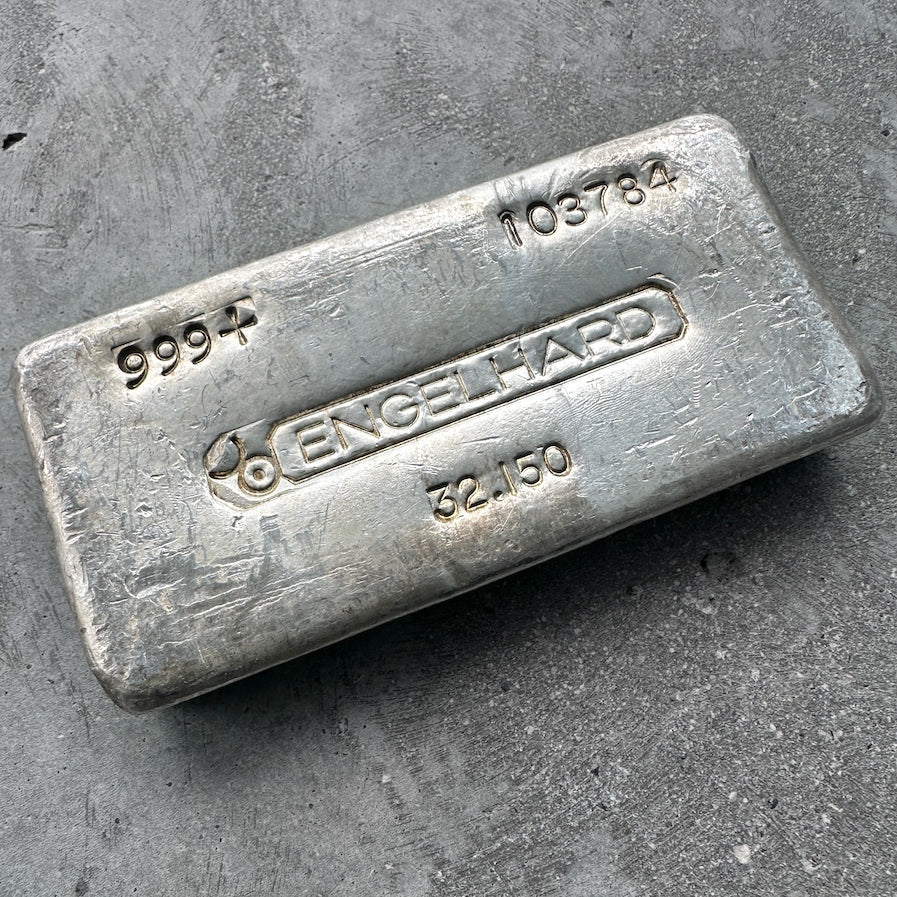 Vintage Engelhard Kilo Silver bar