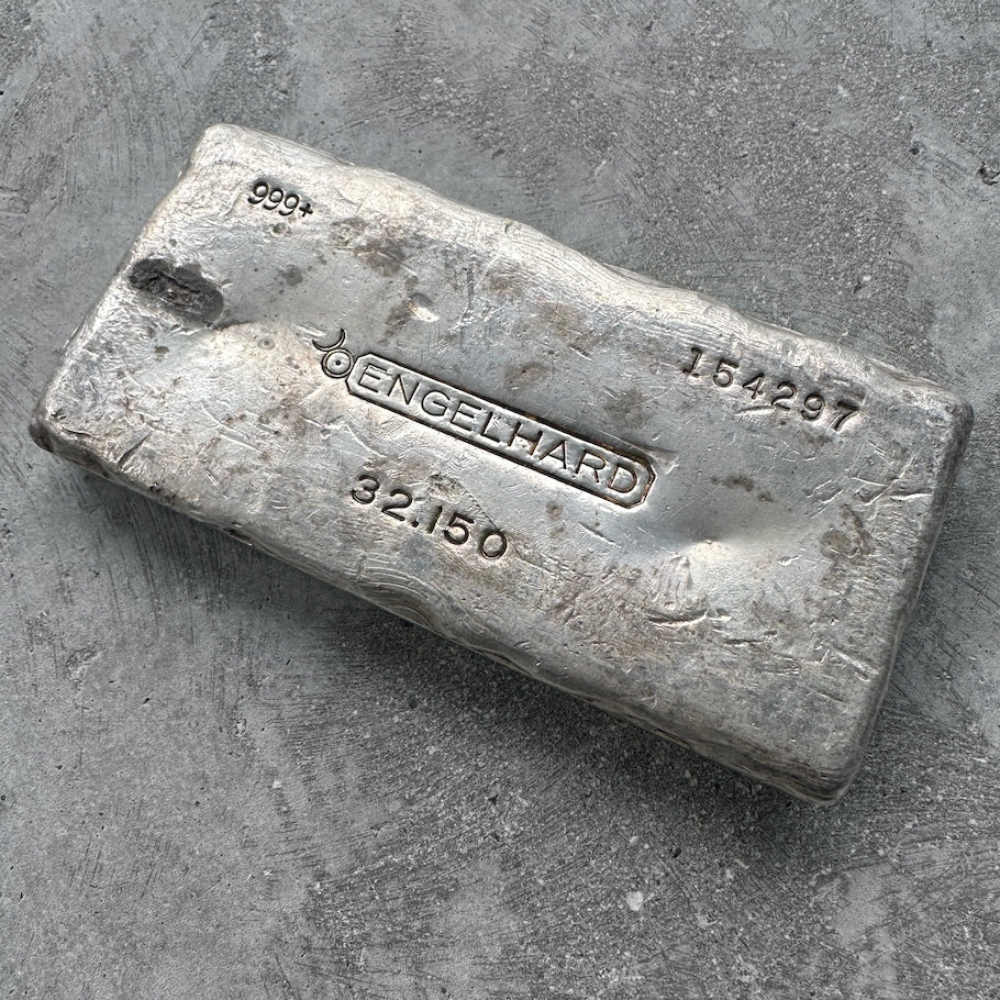 Vintage Engelhard Kilo Silver bar