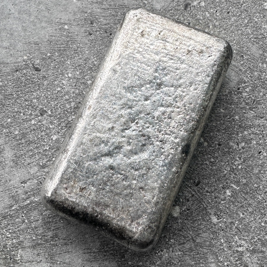 Vintage 5oz Johnson Matthey poured silver bar